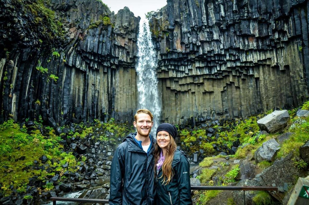 冰岛的斯瓦蒂弗斯“黑瀑布”