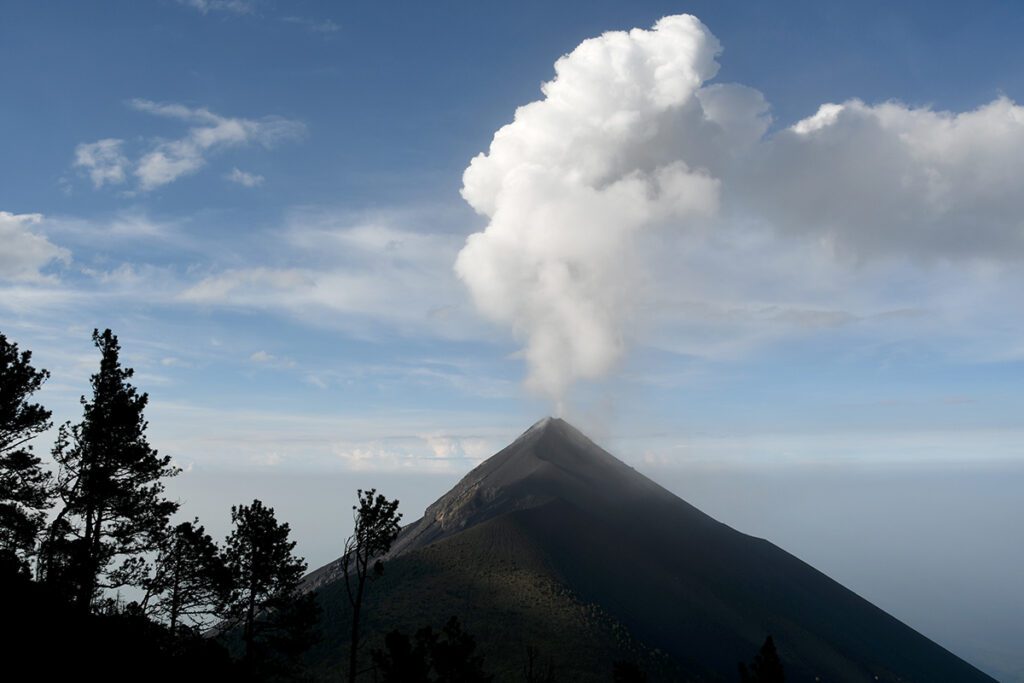 危地马拉安提瓜的火火山