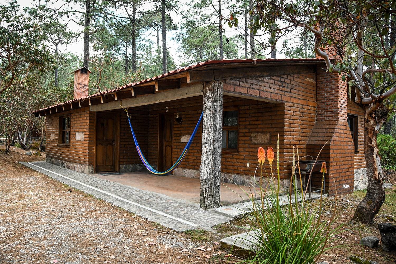 在瓦哈卡北部山脉村庄小屋徒步旅行