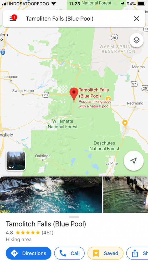公路旅行计划谷歌地图蓝色池塘