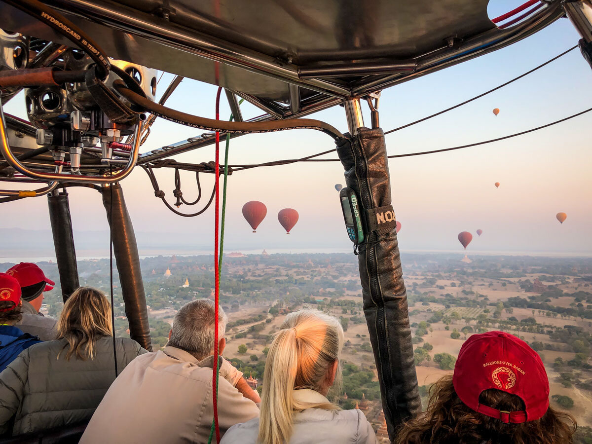 蒲甘的热气球|从上面俯瞰风景