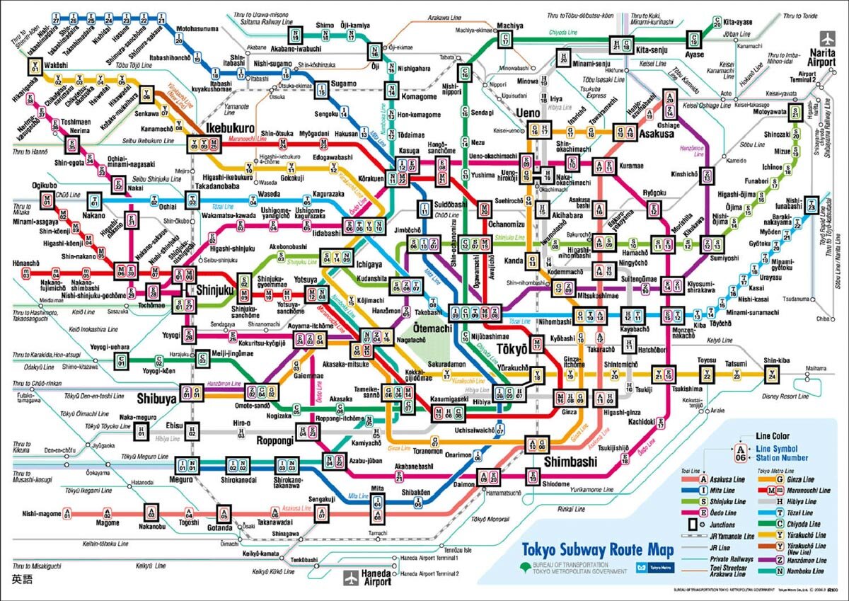 东京2020奥运会指南|东京地铁线路图