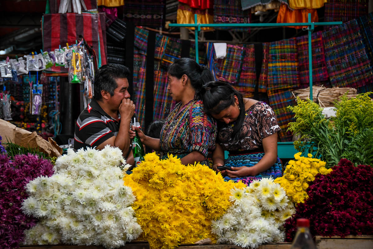 危地马拉市场的当地活动