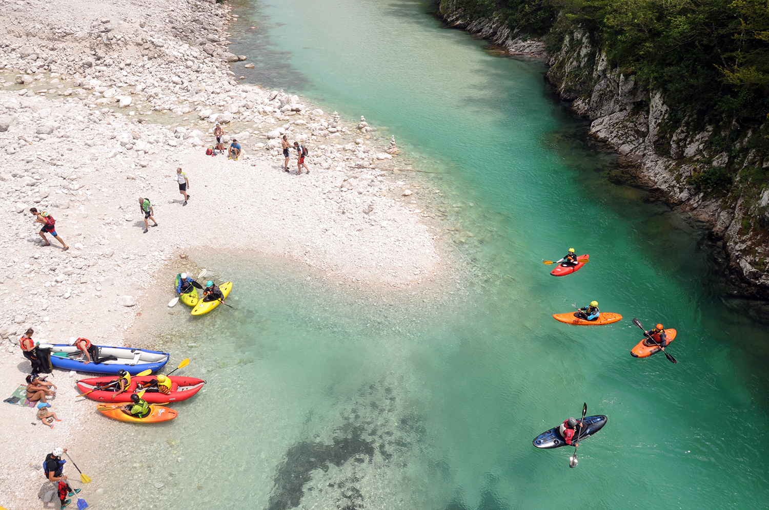 白水皮划艇Bovec Soca河卢布尔巴纳