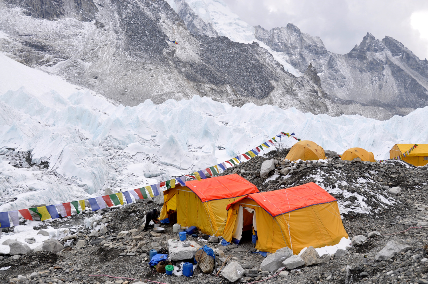 帐篷完成珠峰大本营的包装清单