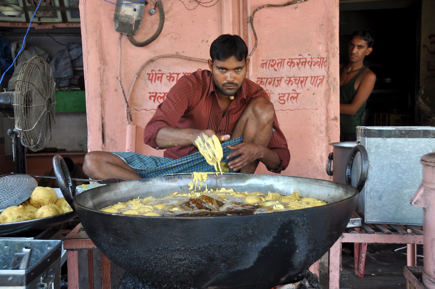 卖街头小吃的印度人