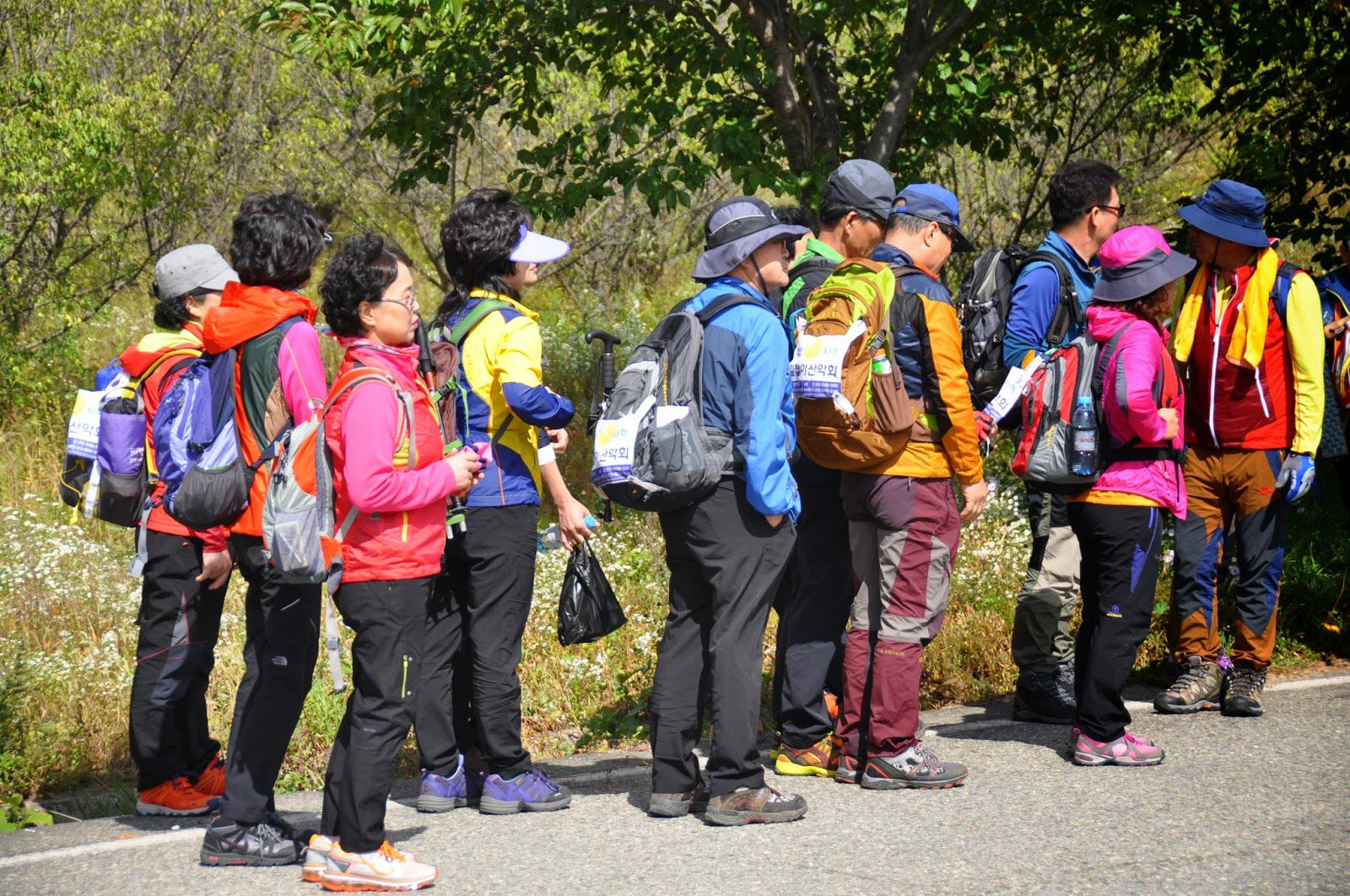 韩国人都喜欢霓虹灯登山装备