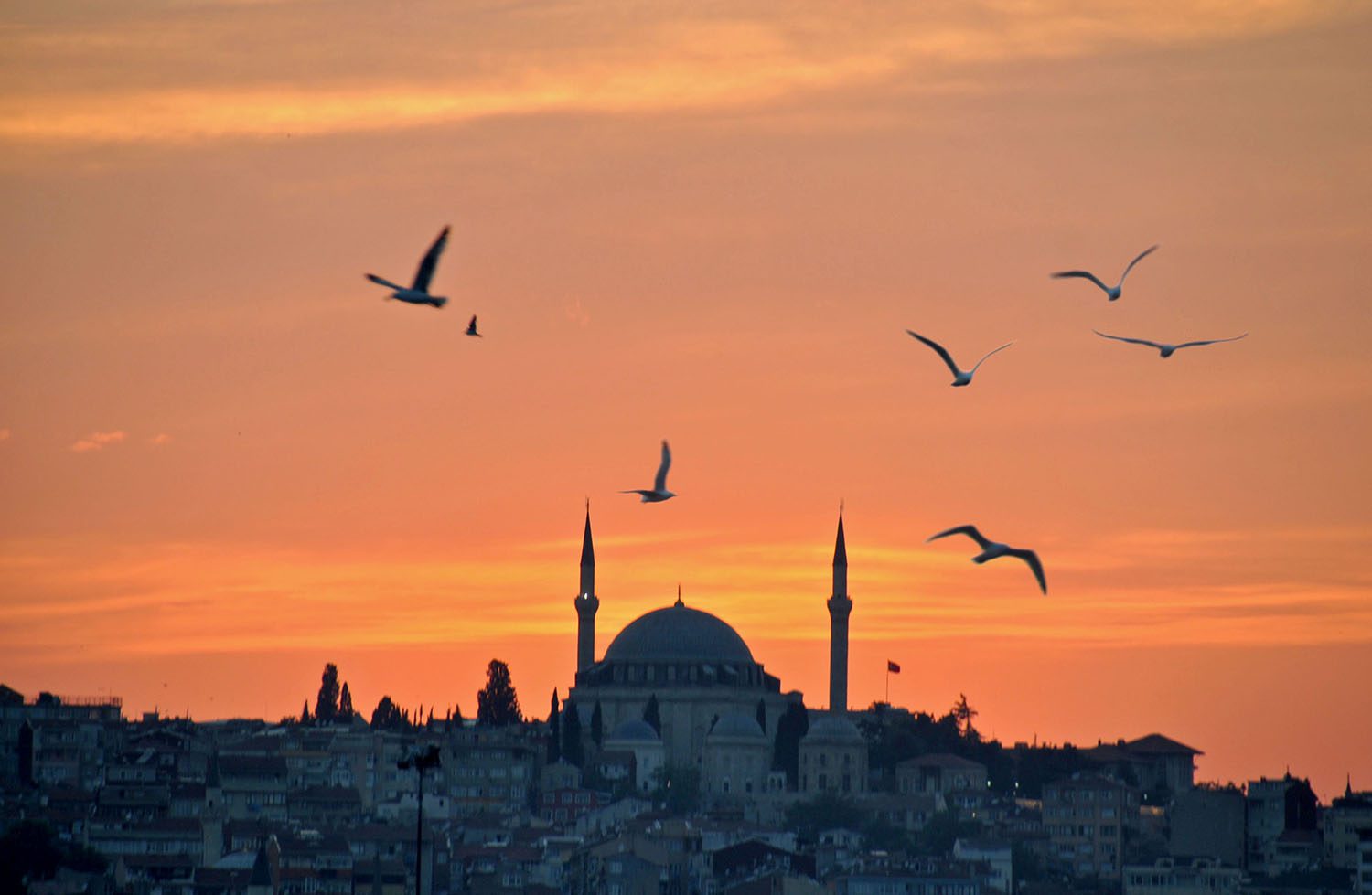日落伊斯坦布尔,土耳其