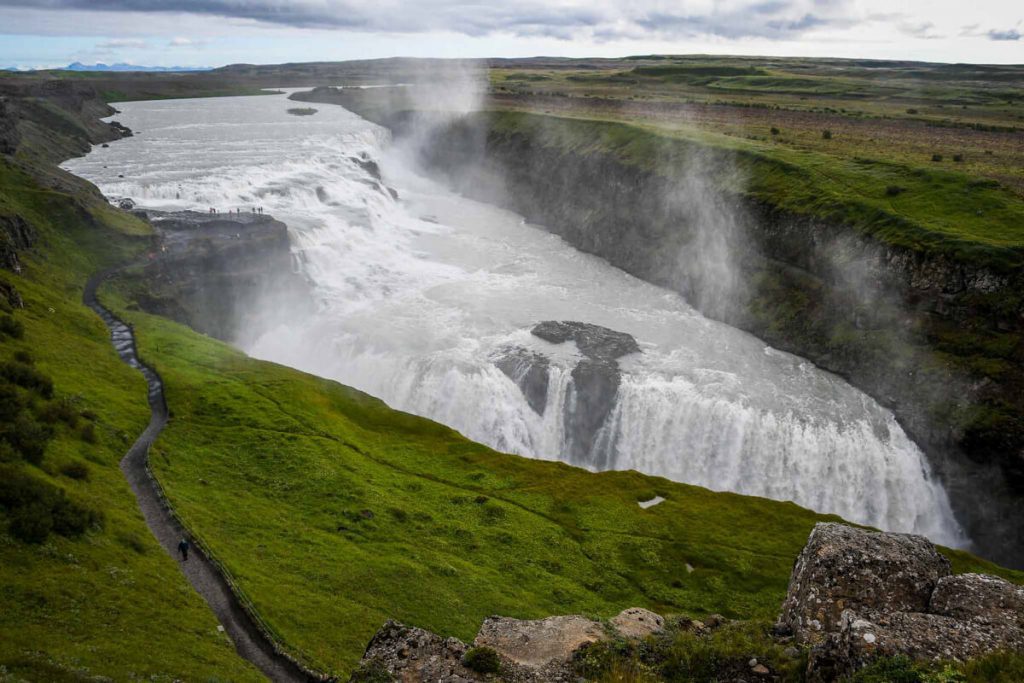 冰岛的Gullfoss瀑布
