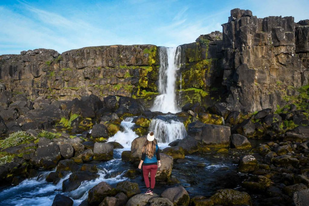 冰岛奥克拉福斯瀑布