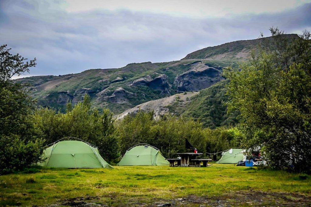 Básar冰岛Thorsmork的小屋和营地