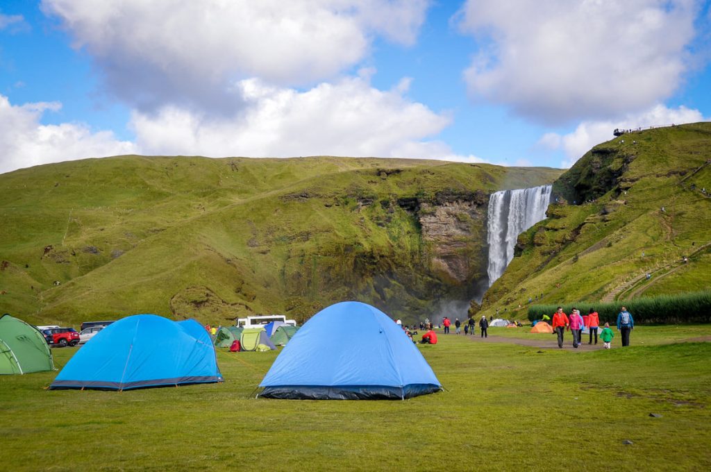 冰岛的Skogar露营地