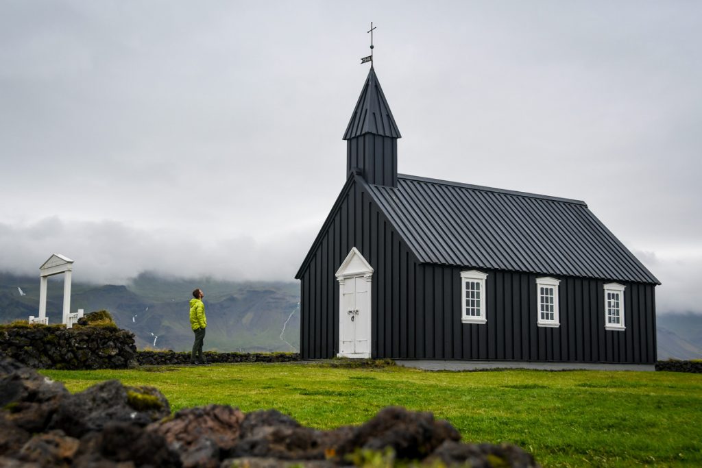 Búðakirkja black church Snæfellsnes Peninsula Iceland