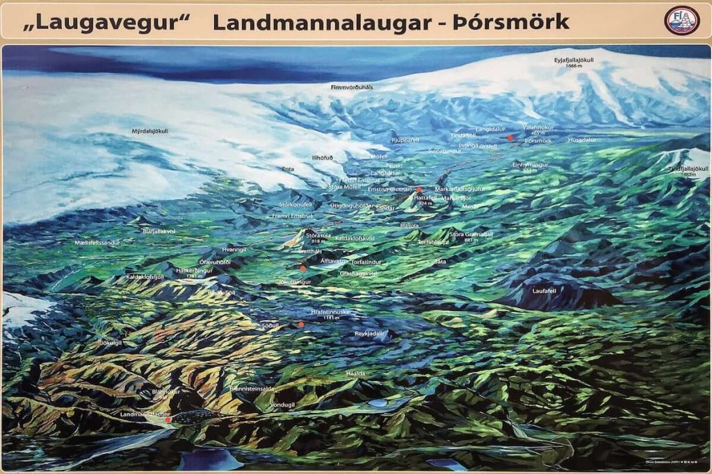 冰岛劳格维格步道地图