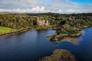 苏格兰天空岛的邓维根城堡