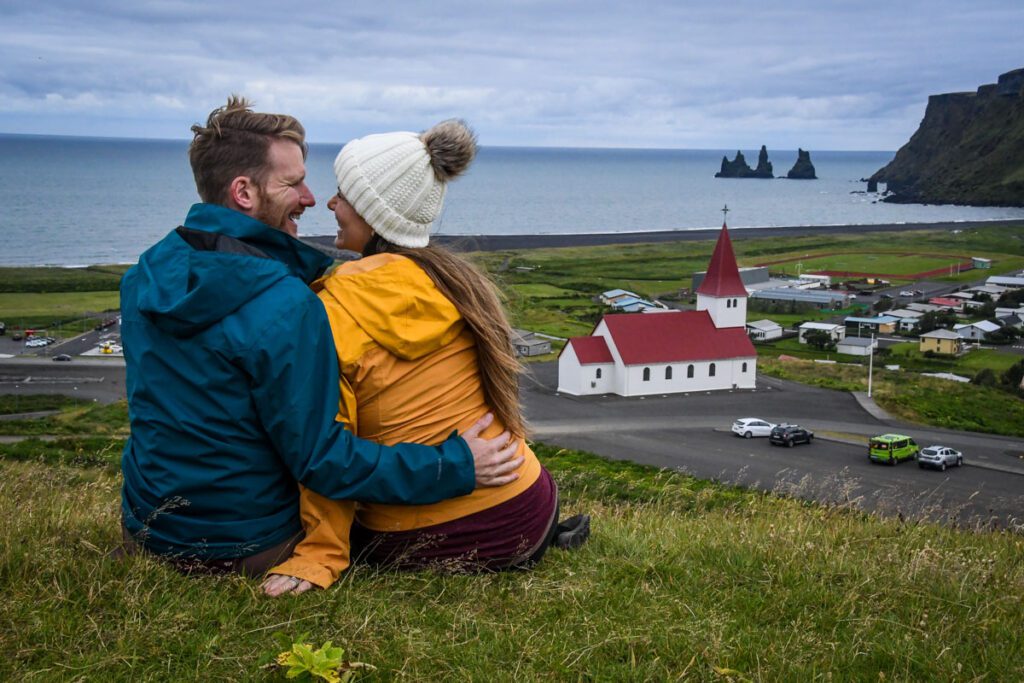 Vik Iceland church view