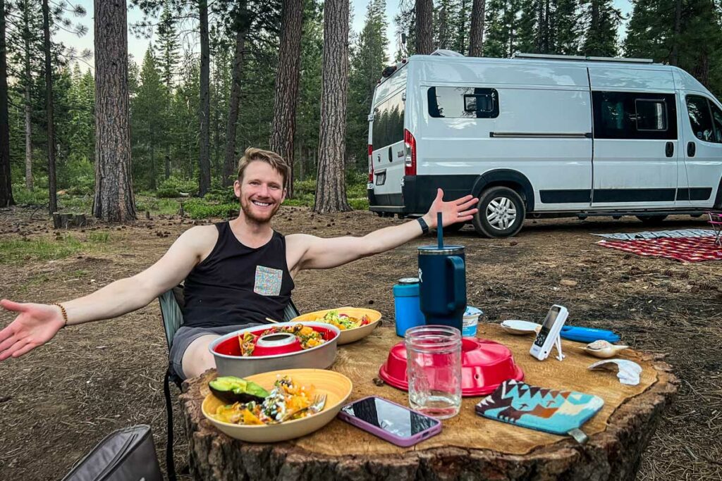 Campervan meal