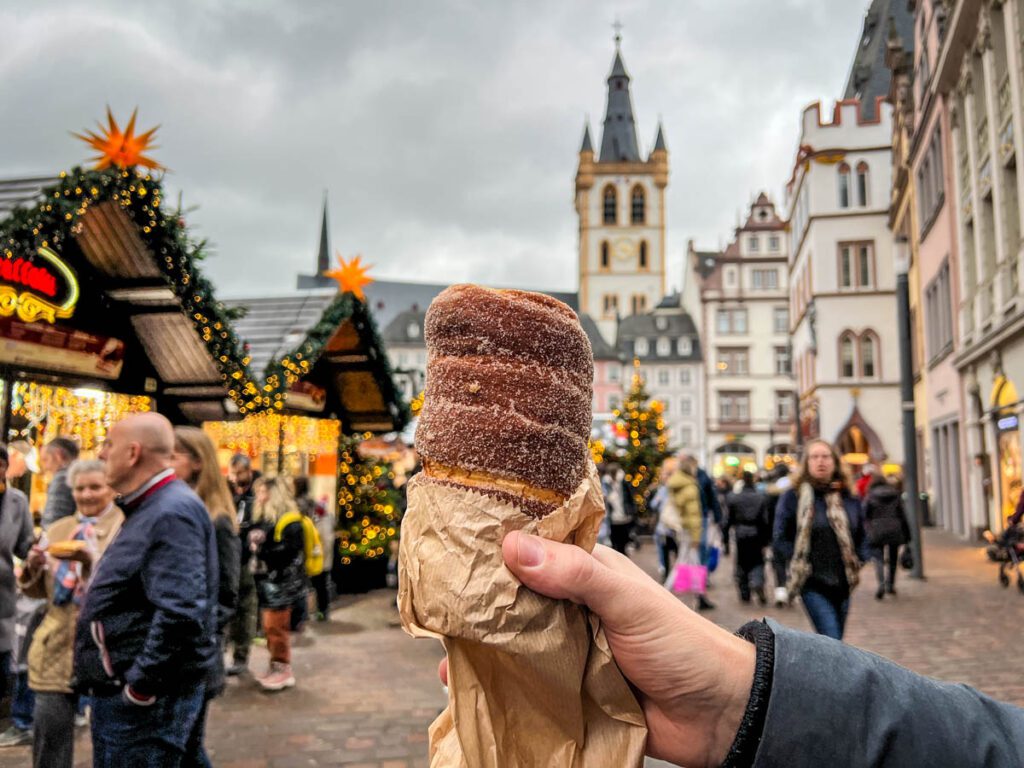 Chimney cake Christmas market foods